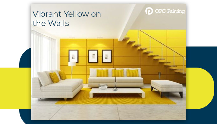 vibrant yellow on the walls